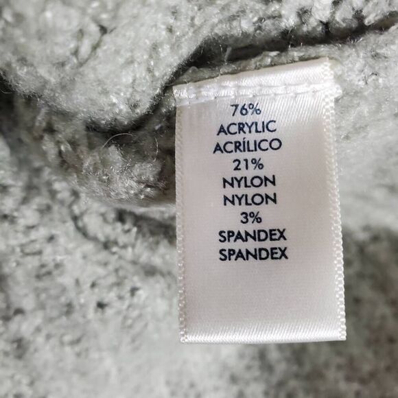 BKE Women’s Small Beige Chunky Knit Hooded Sweater Poncho Style - Picture 6 of 7